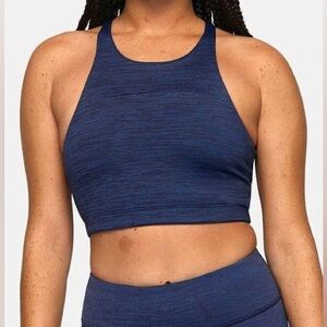 Outdoor Voices Navy Blue TechSweat Crop Top Size Small